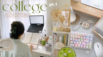 college diaries ep. 1 🍵🥚productive study vlog, ipad notetaking, new laptop stand ft. Lention