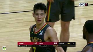 Jeremy Lin&#39;s Offense &amp; Defense Highlights 2018-10-13 Hawks VS Heat