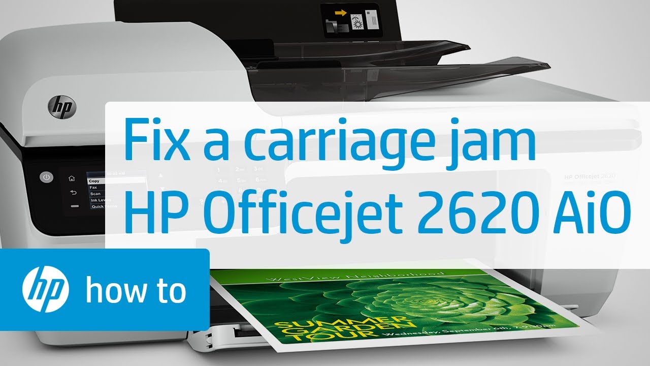 Fixing Carriage Jam HP 2620 All-in-One | HP - YouTube