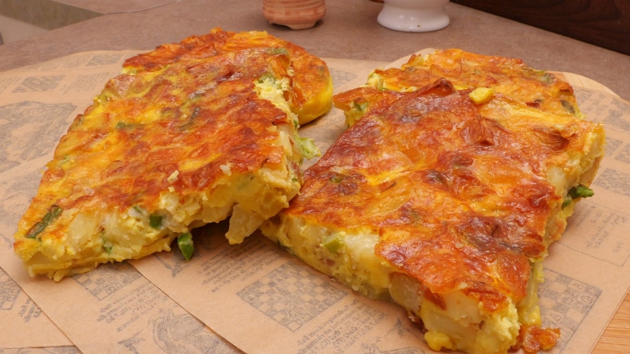 FRITTATA DI ASPARAGI E PATATE IN FRIGGITRICE AD ARIA