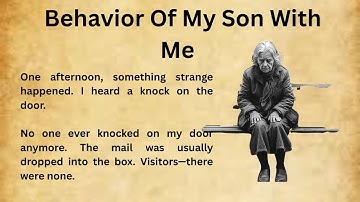 Behavior Of My Son With Me | Improve your English Level 3 ✅ Graded Reader (B1 - B2 Level) ✅