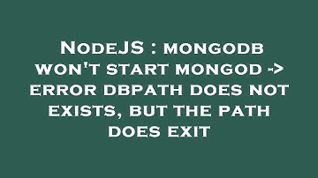 NodeJS : mongodb won