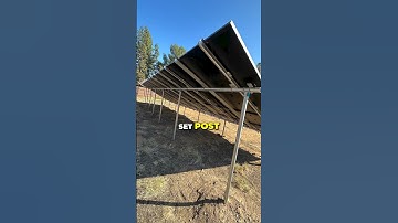 This is How We Set Post For A Ground Mount Solar Install #solarcompany #residentialsolar #solarpv