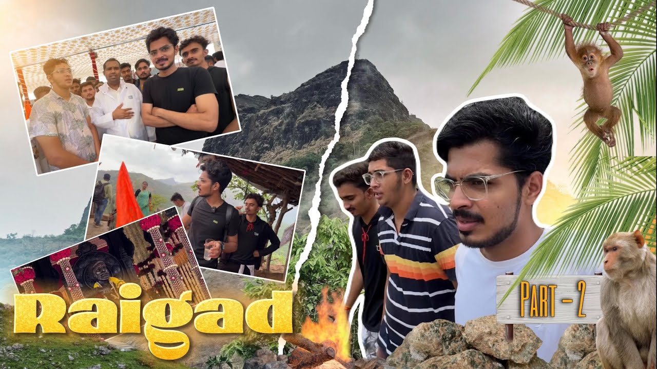 Raigad 🚩/ part - 2 / आम्ही गेलो रायगड ला 😂 | जलगाव to रायगड….🚗😂🤩 ( trekking with friends ) 🏕️🏔️⛺️