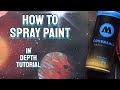 How to Spray Paint Art Tutorial using Molotow Coversall Acrylic Water Based Spray Paint