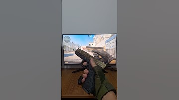 Playing CS2 with AIRSOFT Bluetooth Glock Pistol! #airsoft #viral #cod #warzone #gaming #cs2 #funny