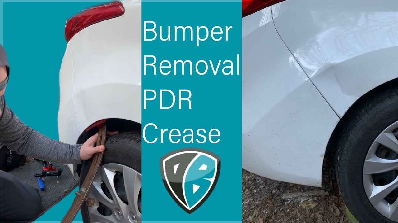Paintless Dent Removal Crease Hyundai Bumper Removal for access