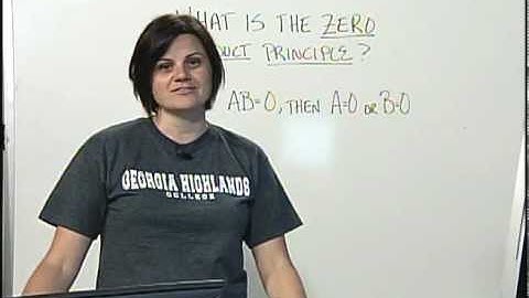 Math 0097 & 0099 Tutorial 25 - What is the zero product principle?