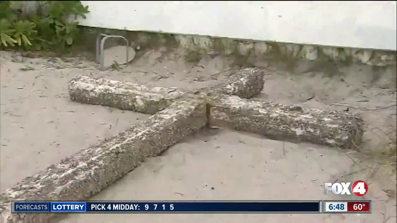 Barnacle-covered wooden cross washes up on Florida beach
