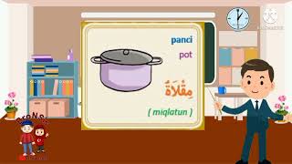 Kosakata 3 Bahasa l Arab - Inggris - Indonesia l Benda-benda di Dapur. screenshot 4