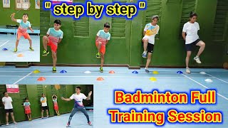 " Step by Step " Badminton Training 🔴 Beginners 🔴 Footwork 🔴 Basic 🔴 Tips And Tricks