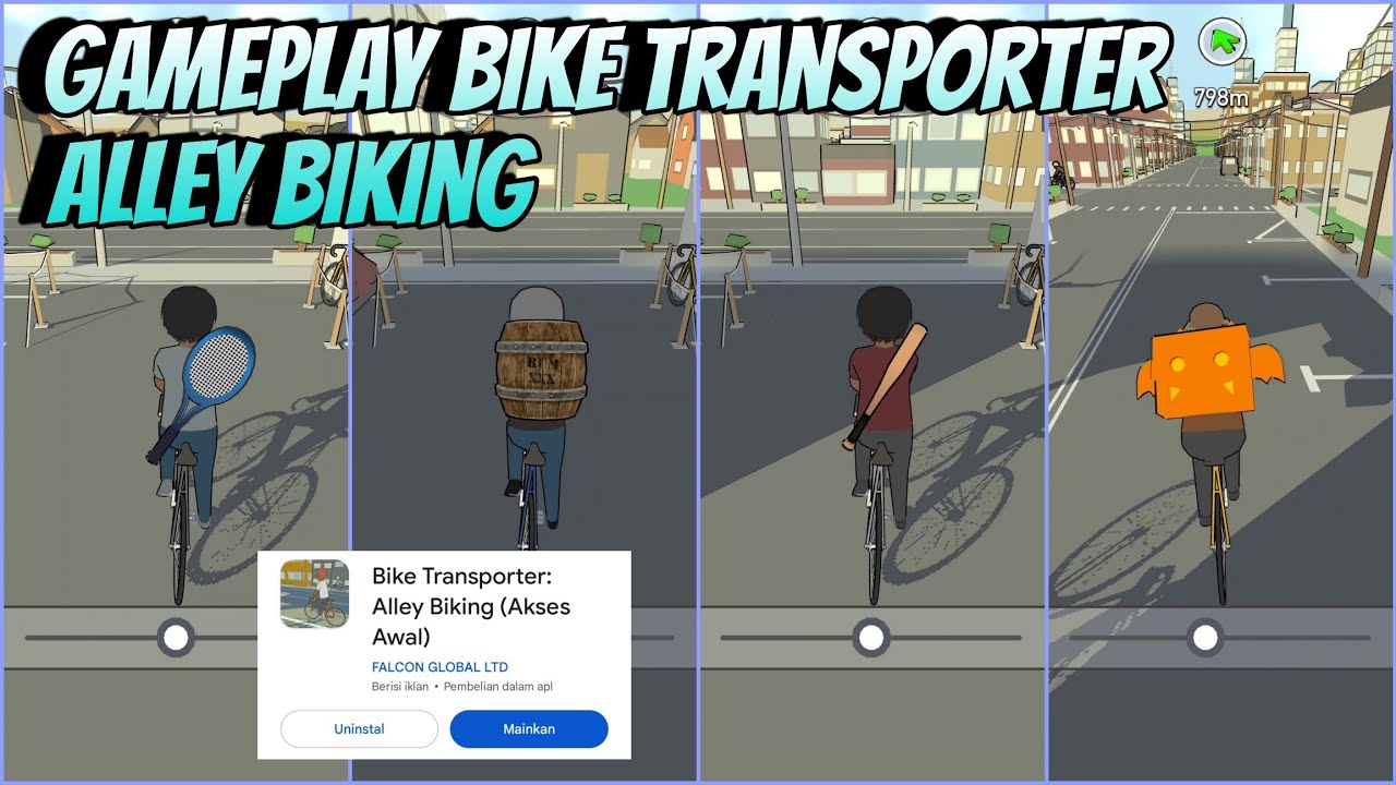 Game Gowes Sepedaan Viral Tiktok Bike Transporter Alley biking - YouTube