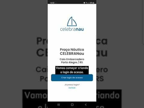 App Celebra - Login de acesso