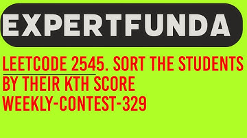 2545. Sort the Students by Their Kth Score ll Java Solution || Weekly Contest 329
