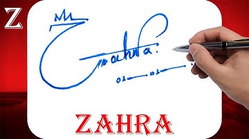 Zahra Name Signature Style | Z Signature Style | Signature Style of My Name Zahra