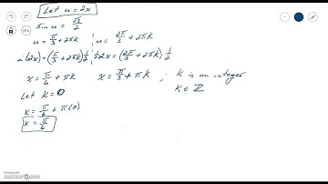 LT 10 - Solving A Trig Equation Using U Substitution