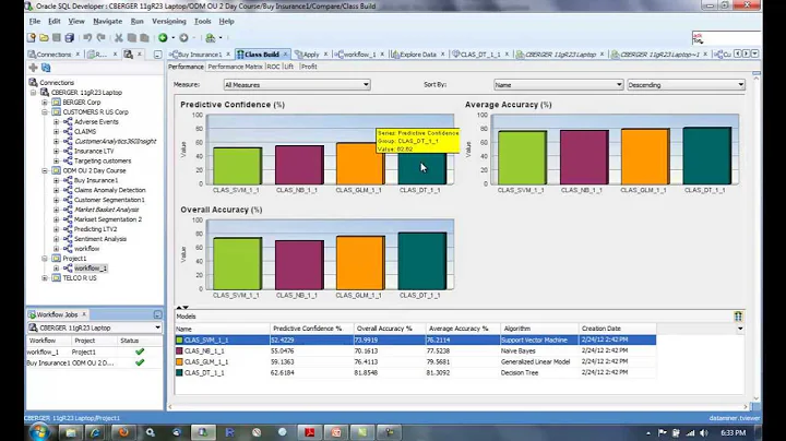 Overview presentation and demonstration of Oracle Advanced Analytics Option