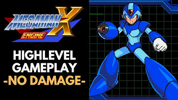 Mega Man X Engine, unarmored X, Buster only, NO DAMAGE! | Full Chill Penguin Stage, Demo