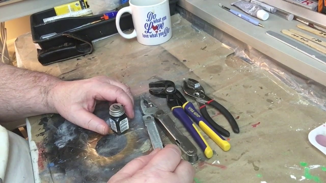 How to open a stuck testor, tamiya paint bottle YouTube