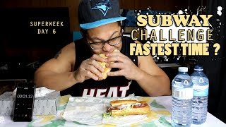 SUBWAY CHALLENGE - FASTEST TIME TO EAT A FOOTLONG