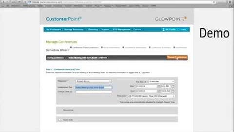 Video Training on the Glowpoint Customer Portal; Canceling a Reservation