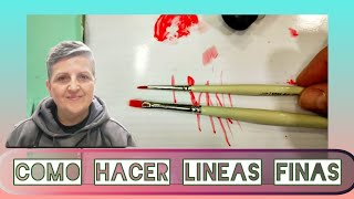 como hacer lineas finas con oleo