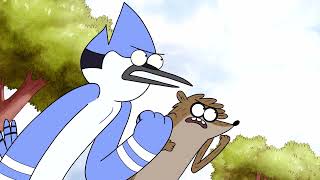 Regular Show Mordecai And Rigby Vs. Silver Dude