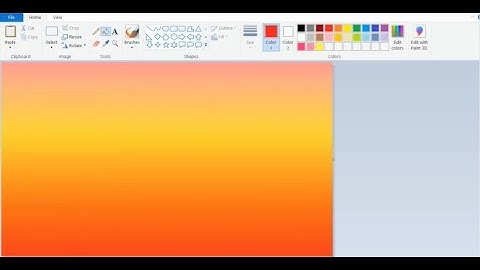 How to make gradient color in Microsoft paint | Mix color in paint