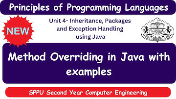 sppu ppl unit 4 method overriding in java