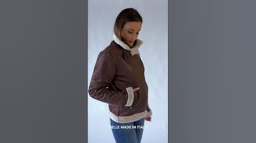 SHEARLING DA DONNA 100% MADE IN ITALY 🇮🇹 #shortvideo #fashion #realleather #shorts