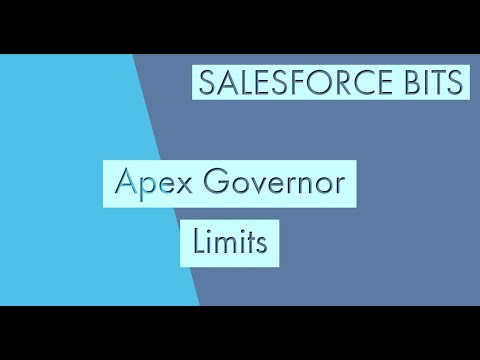 Vídeo: Quais são os limites do governador no Apex e no Salesforce?