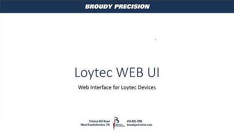 Handleiding voor de webinterface van de Loytec-controller