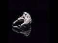 18KT White Gold Fancy Blue Oval Diamond Ring