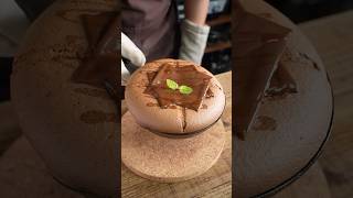 Fluffy Chocolate Sponge Pancake Baked Skillet スキレットのカステラパンケーキショコラ