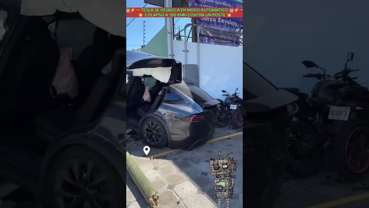 TESLA CHOCA A 180KMH EN PUEBLA 🇲🇽