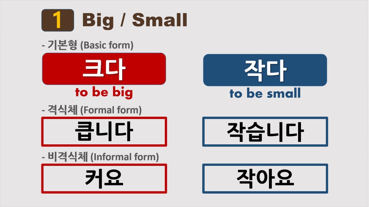 65) 형용사 - 80 Korean Adjectives / Opposite Words(반대말) / Korean Vocab Words