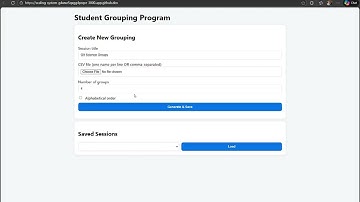 Student Grouping Program (CS50 Final Project)