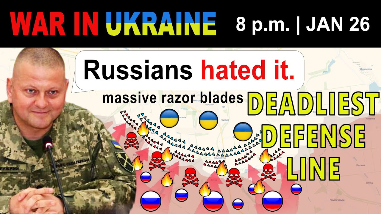 26 Jan: MASSIVE RAZOR WIRES! PILES OF RUSSIANS STACK UP! | War in ...
