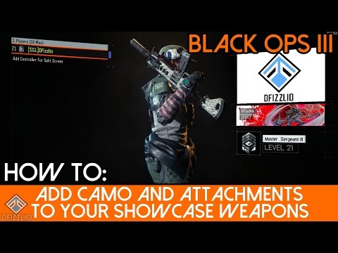 BLACK OPS 3 - SHOW CAMO AND ATTACHMENTS ON SHOWCASE WEAPONS!!