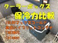 クーラーボックス　保冷力比較