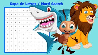 #01 Sopa de Letras / Word Searches -Animales/Animals screenshot 3