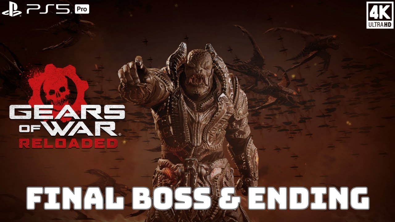 Gears of War: Reloaded (4K PS5 Pro) | Ending & Final Boss Fight | No Commentary Walkthrough Gameplay