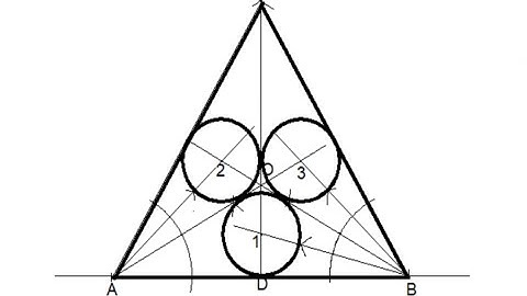 How To Inscribe Three Circles In A Triangle Touch Two Circles and One Side of Triangle
