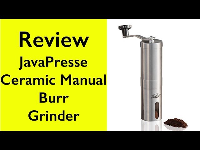 JavaPresse Manual Coffee Grinder Conical Burr Mill Brushed Stainless Steel