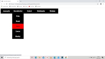 CSS ile Yatay Açılır Menü Yapımı