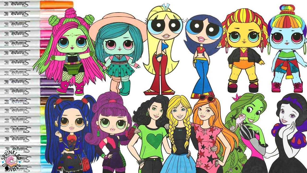 Coloring Book Makeover Powerpuff Girls LOL Surprise OMG Disney