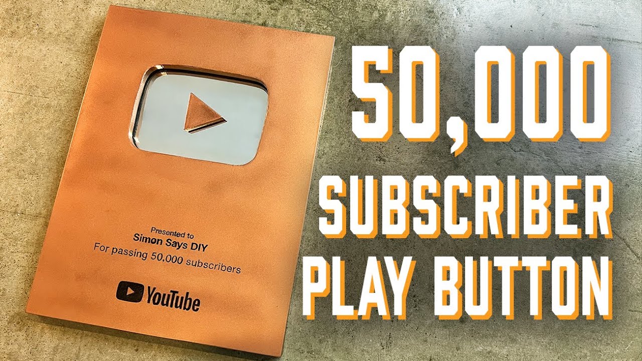 Copper Play Button - 50,000 Subs 