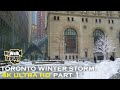 Winter storm downtown Toronto (walking tour 4k)