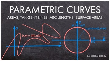 Prametric curves. Examples of finding areas, arc lengths, tangent lines and surface areas.