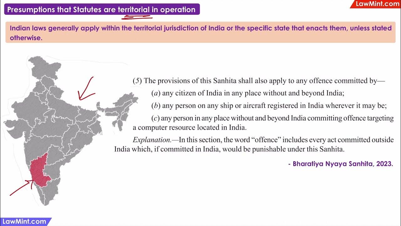 Presumptions that Statutes are territorial in operation